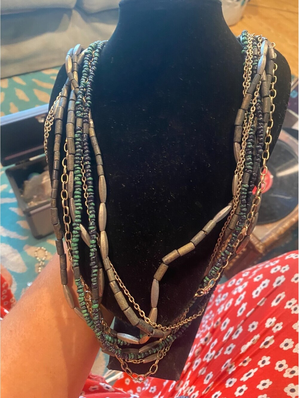 vintage boho statement necklace